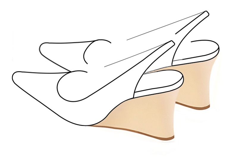3 3&frasl;4 inch / 9.5 cm high wedge heels. Front view - Florence KOOIJMAN